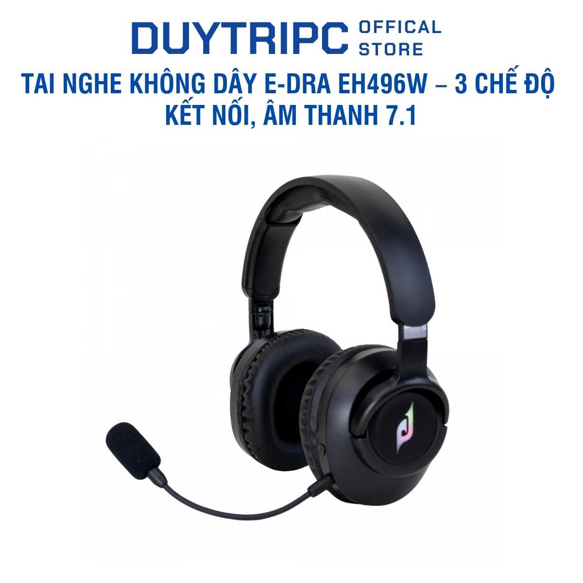 Tai Nghe Không Dây E-Dra EH496W – 3 Chế Độ Kết Nối, Âm Thanh 7.1, Thiết Kế Siêu Nhẹ